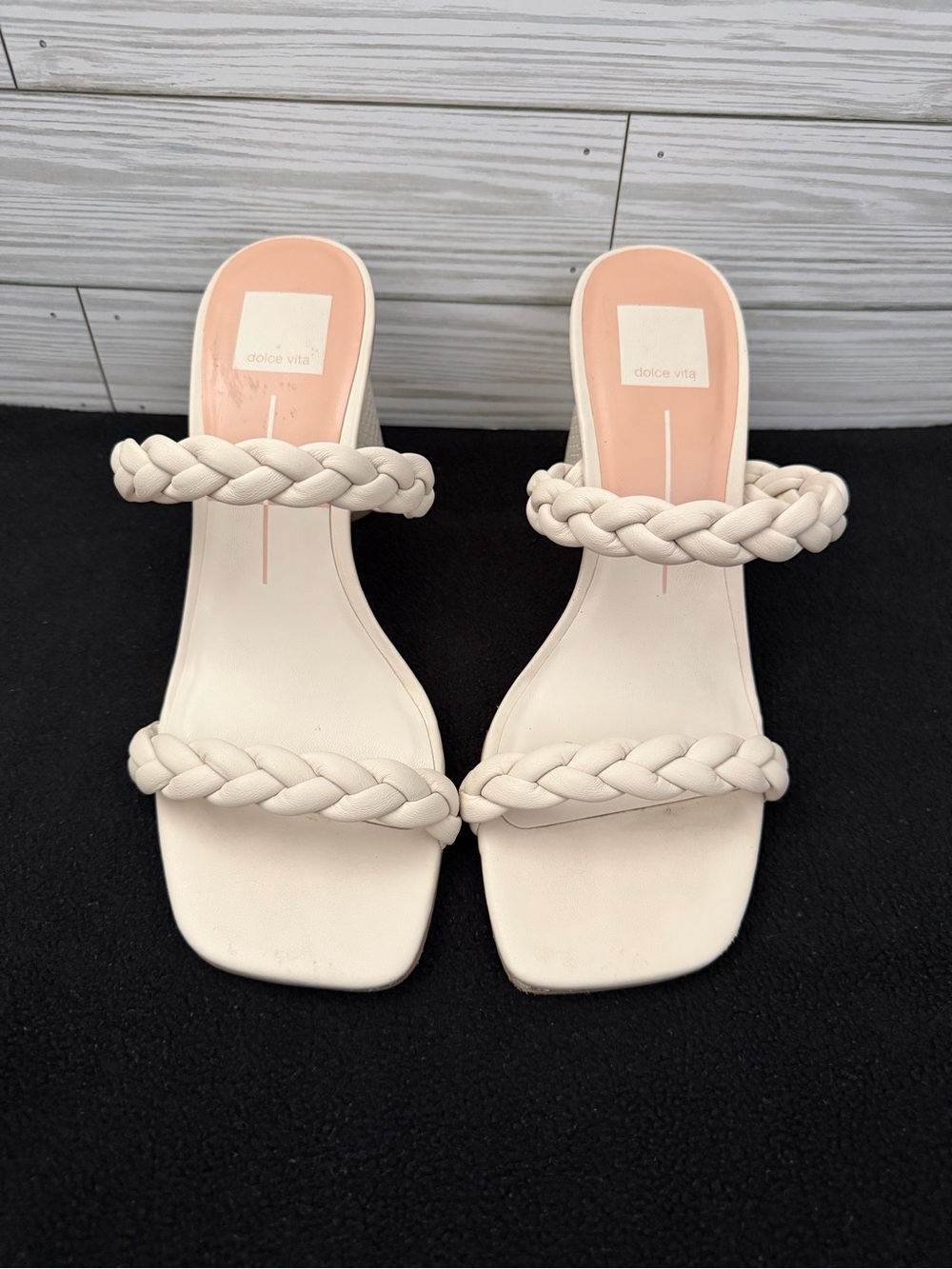 Braided Double-Strap Slide Sandals